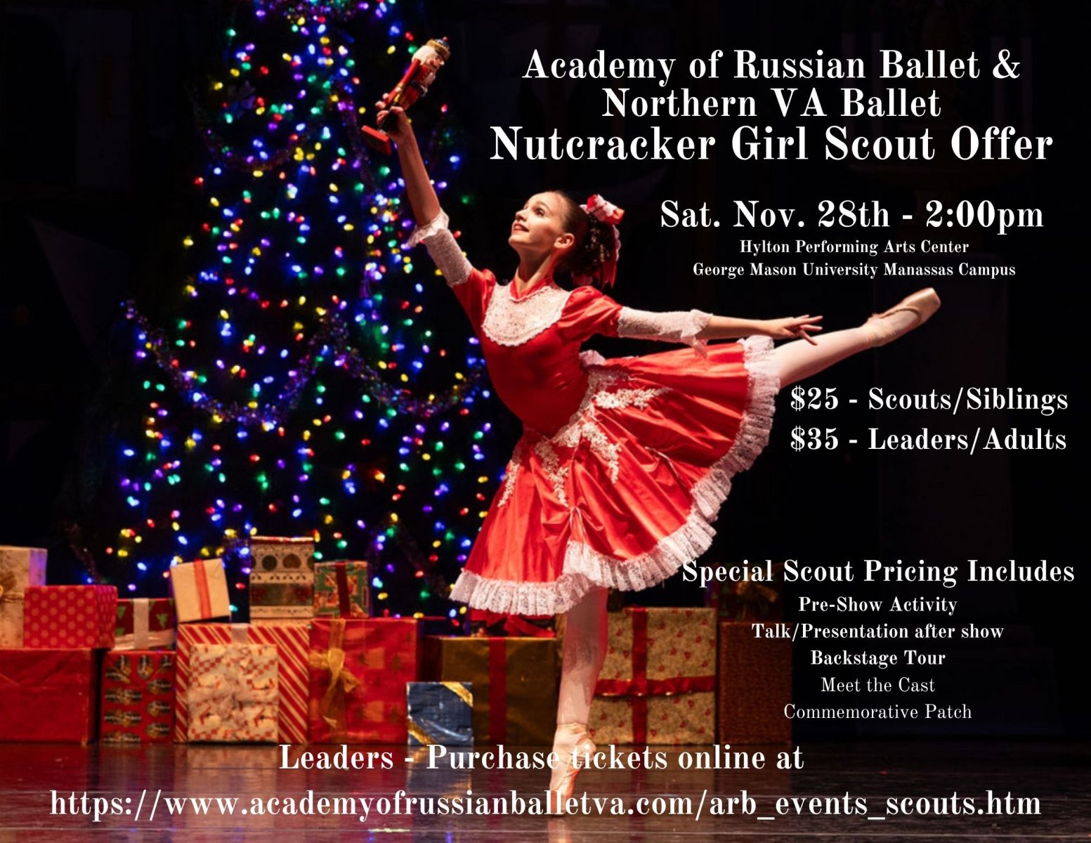 Girl Scouts Things to do in Northern Virginia NOVA Nutcracker Ballet Holiday Activities Earn a Patch Performances for kids Christmas show